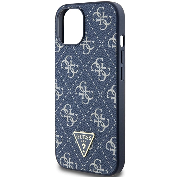 Guess 4G Triangle Metal Logo dėklas iPhone 15 Plus / 14 Plus - mėlynas - Image 6