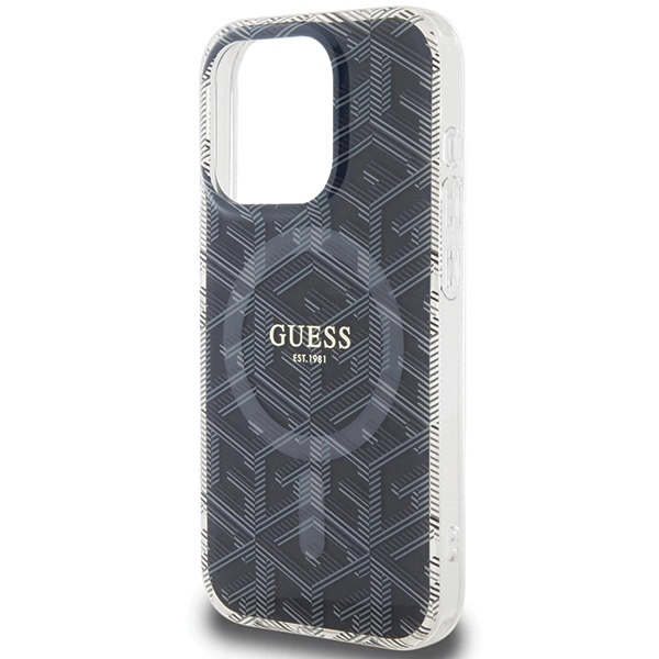 Guess IML GCube MagSafe dėklas iPhone 15 Pro - juodas - Image 6