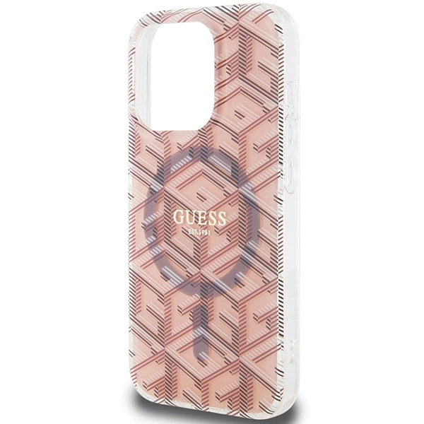 Guess IML GCube MagSafe dėklas iPhone 15 Pro - rožinis - Image 6