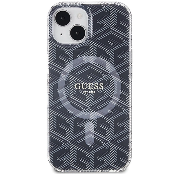 Guess IML GCube MagSafe dėklas iPhone 15 / 14 / 13 - juodas - Image 3