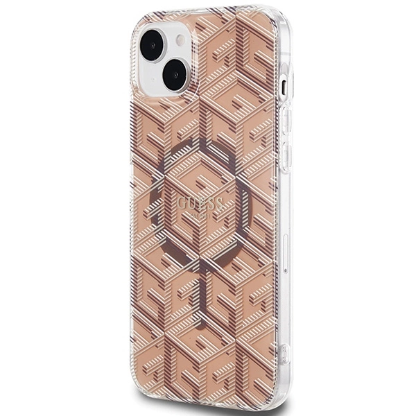 Guess IML GCube MagSafe dėklas iPhone 15 / 14 / 13 - rudas - Image 2