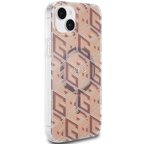 Guess IML GCube MagSafe dėklas iPhone 15 / 14 / 13 - rudas - Image 4