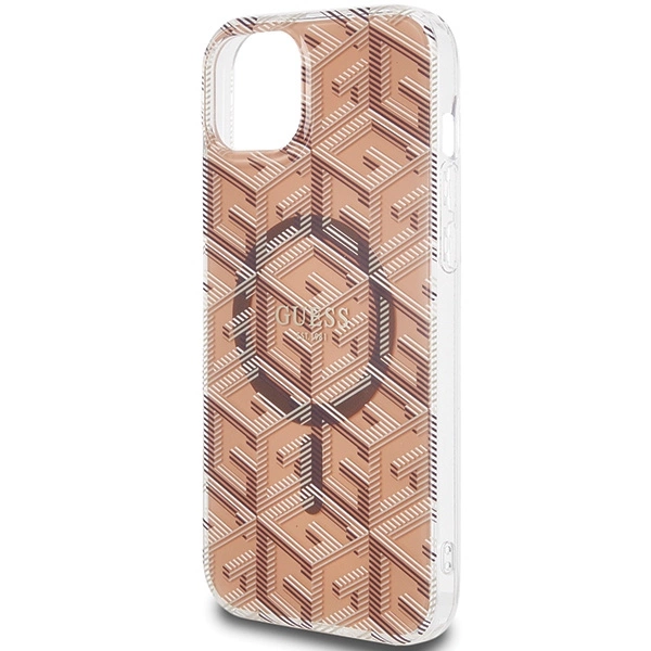 Guess IML GCube MagSafe dėklas iPhone 15 / 14 / 13 - rudas - Image 6