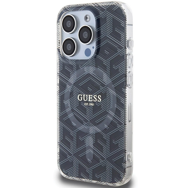 Guess IML GCube MagSafe dėklas iPhone 15 Pro Max - juodas - Image 2