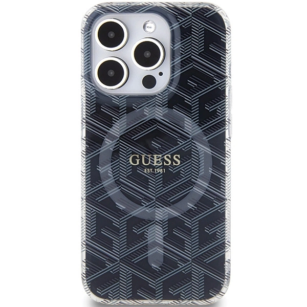 Guess IML GCube MagSafe dėklas iPhone 15 Pro Max - juodas - Image 3