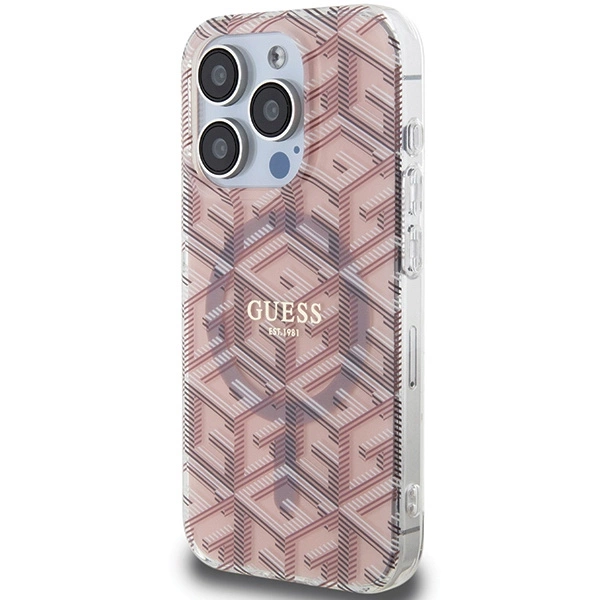 Guess IML GCube MagSafe dėklas iPhone 15 Pro Max - rožinis - Image 2