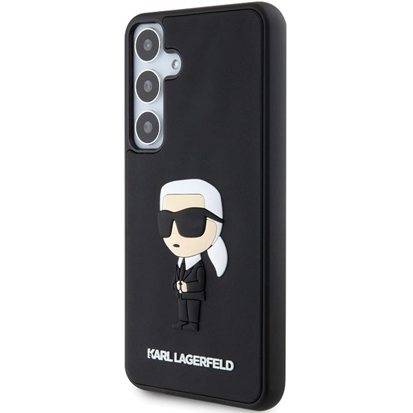 Karl Lagerfeld 3D guminis Ikonik dėklas Samsung Galaxy S24 - juodas - Image 2