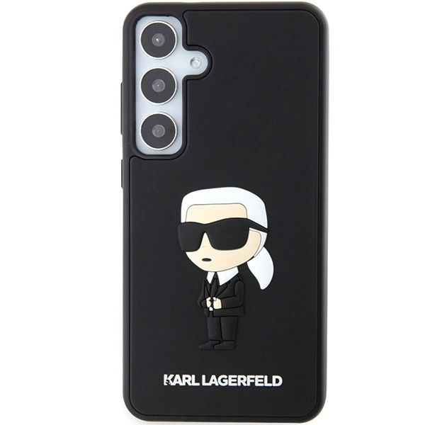 Karl Lagerfeld 3D guminis Ikonik dėklas Samsung Galaxy S24 - juodas - Image 3