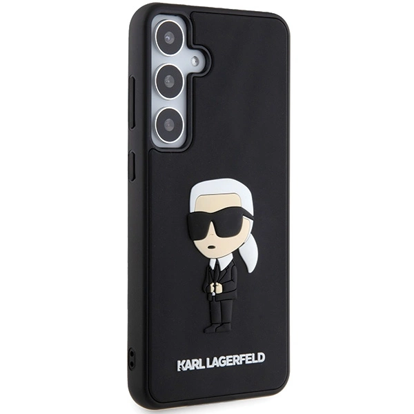 Karl Lagerfeld 3D guminis Ikonik dėklas Samsung Galaxy S24 - juodas - Image 4