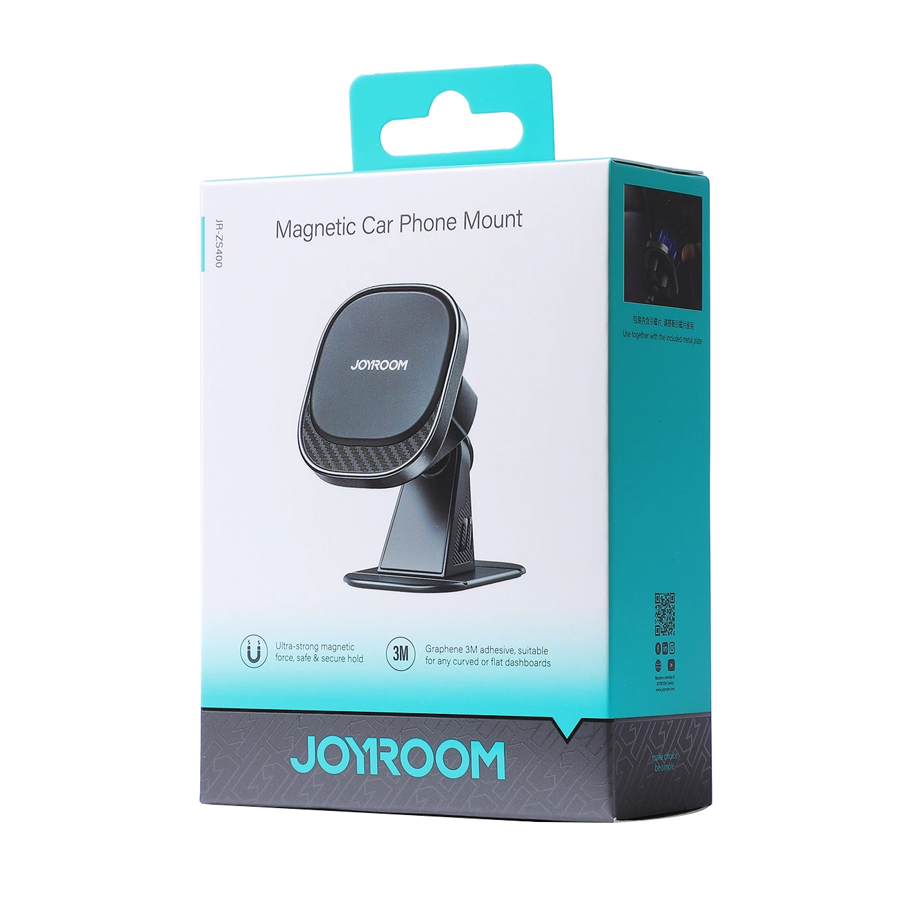Joyroom JR-ZS400 magnetinis laikiklis automobiliui ant prietaisų skydelio - juodas - Image 8