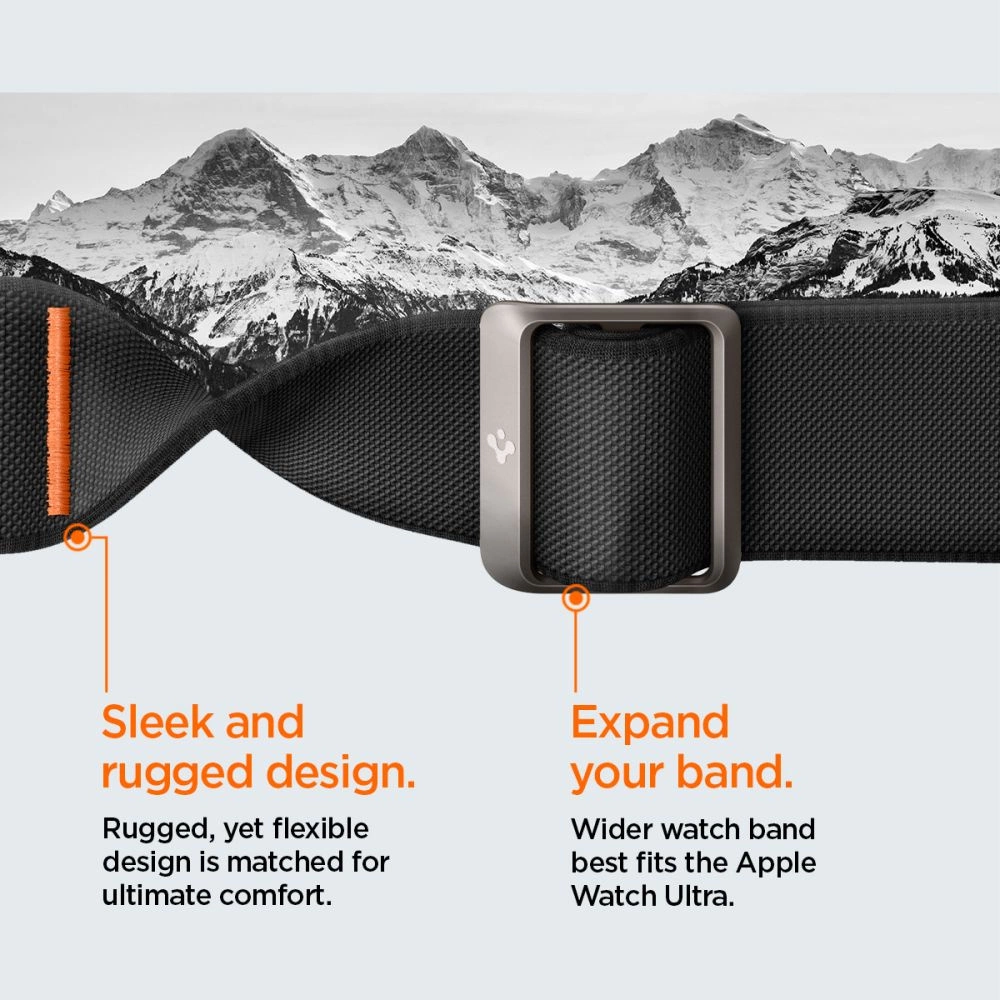 Spigen Lite Fit Pro dėklas su dirželiu Apple Watch Ultra 1 / 2 (49mm) - matinė juoda - Image 14