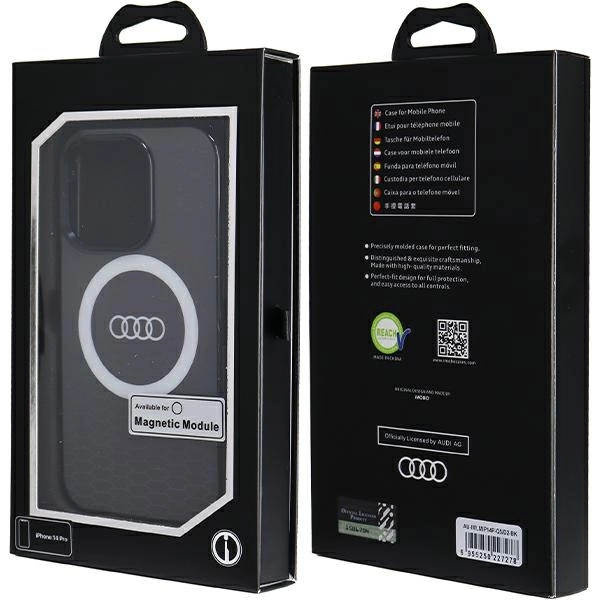 Audi IML Big Logo MagSafe dėklas iPhone 14 Pro - juodas - Image 7