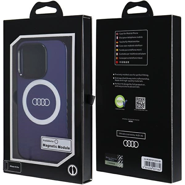 Audi IML Big Logo MagSafe dėklas iPhone 15 Pro - mėlynas - Image 7