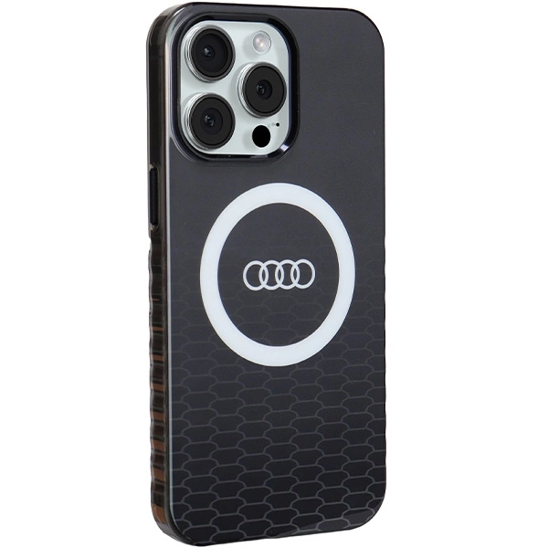 Audi IML Big Logo MagSafe dėklas iPhone 15 Pro Max - juodas - Image 6