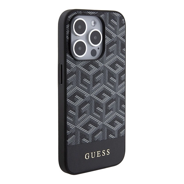 Guess GCube Stripes MagSafe dėklas iPhone 15 Pro Max - juodas - Image 4