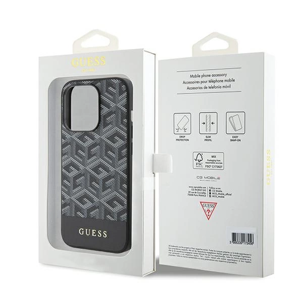 Guess GCube Stripes MagSafe dėklas iPhone 15 Pro Max - juodas - Image 8
