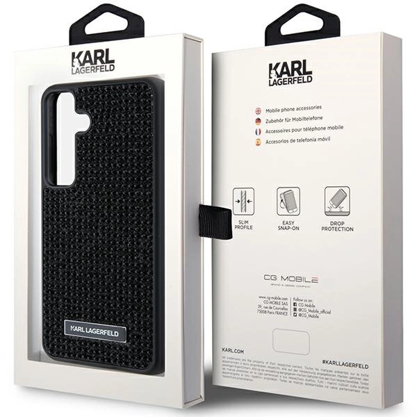 Karl Lagerfeld Rhinestone Metal Logo dėklas Samsung Galaxy S24 - juodas - Image 8