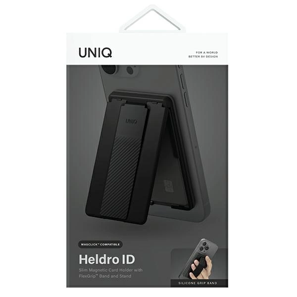 Uniq Heldro ID magnetinė piniginė su laikikliu ir dirželiu - juoda - Image 10