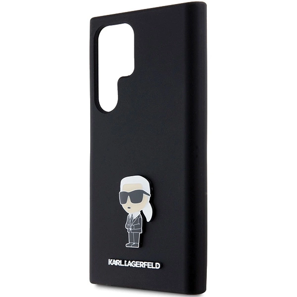 Karl Lagerfeld silikoninis Ikonik Metal Pin dėklas Samsung Galaxy S23 Ultra - juodas - Image 6