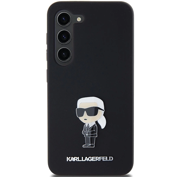 Karl Lagerfeld silikoninis Ikonik Metal Pin dėklas Samsung Galaxy S23+ - juodas - Image 3