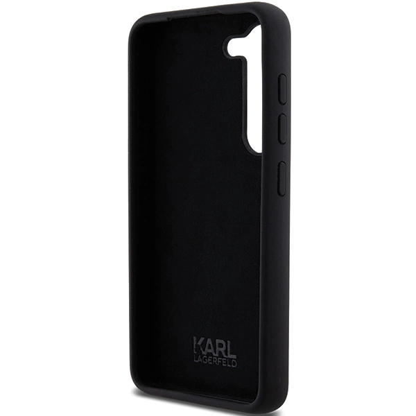Karl Lagerfeld silikoninis Choupette Metal Pin dėklas Samsung Galaxy S23 - juodas - Image 7