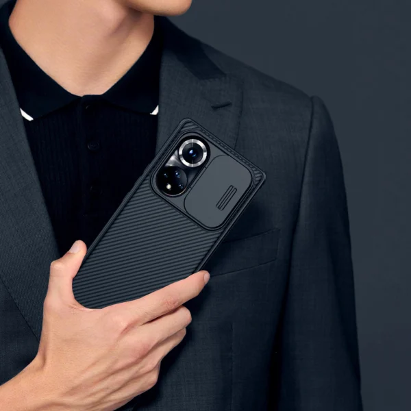 Nillkin CamShield Pro apsauginis dėklas Honor 50 Pro - juodas - Image 15