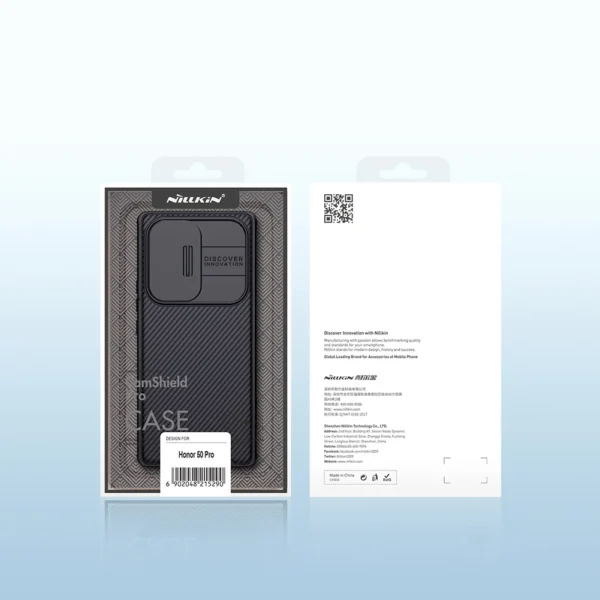 Nillkin CamShield Pro apsauginis dėklas Honor 50 Pro - juodas - Image 6