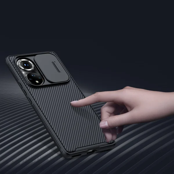 Nillkin CamShield Pro apsauginis dėklas Honor 50 Pro - juodas - Image 11