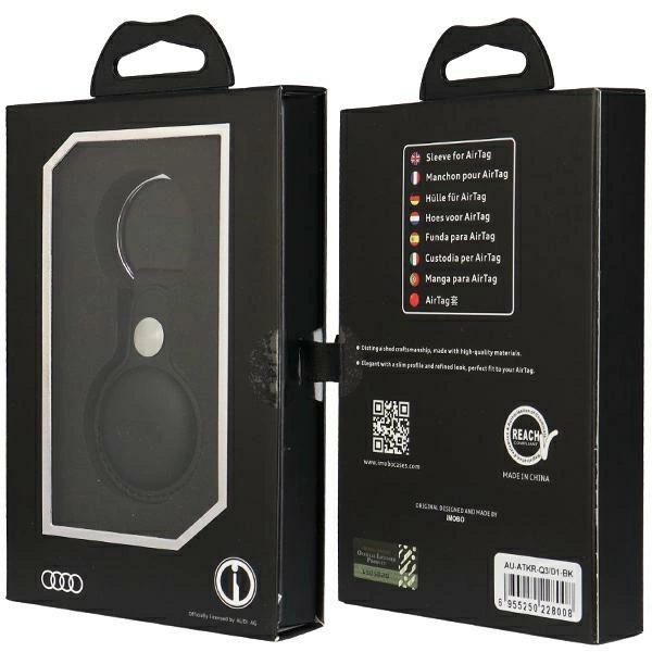 Audi sintetinės odos AirTag dėklas - juodas - Image 7