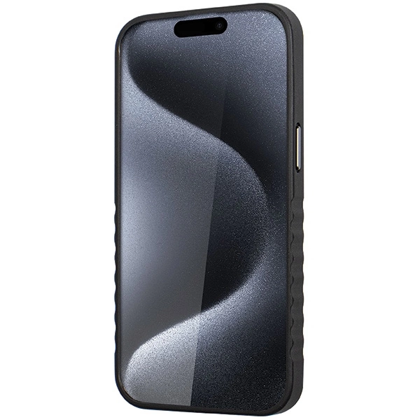 Audi natūralios odos dėklas su MagSafe iPhone 15 Pro - juodas ir raudonas - Image 5