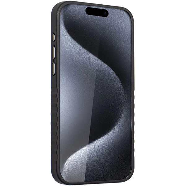 Audi natūralios odos dėklas su MagSafe iPhone 15 Pro Max - juodas ir raudonas - Image 3