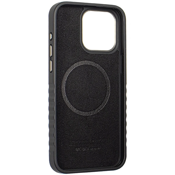 Audi natūralios odos dėklas su MagSafe iPhone 15 Pro Max - juodas ir raudonas - Image 7