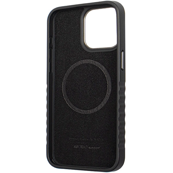 Audi natūralios odos dėklas su MagSafe iPhone 15 Pro Max - juodas ir raudonas - Image 9