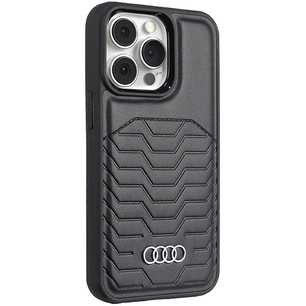 Audi sintetinės odos dėklas su MagSafe iPhone 13 Pro / 13 - juodas - Image 2