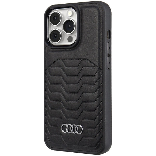 Audi sintetinės odos dėklas su MagSafe iPhone 13 Pro / 13 - juodas - Image 6