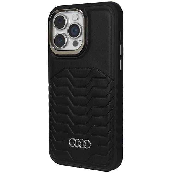 Audi sintetinės odos dėklas su MagSafe iPhone 14 Pro Max - juodas - Image 2