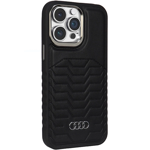 Audi sintetinės odos dėklas su MagSafe iPhone 14 Pro Max - juodas - Image 6