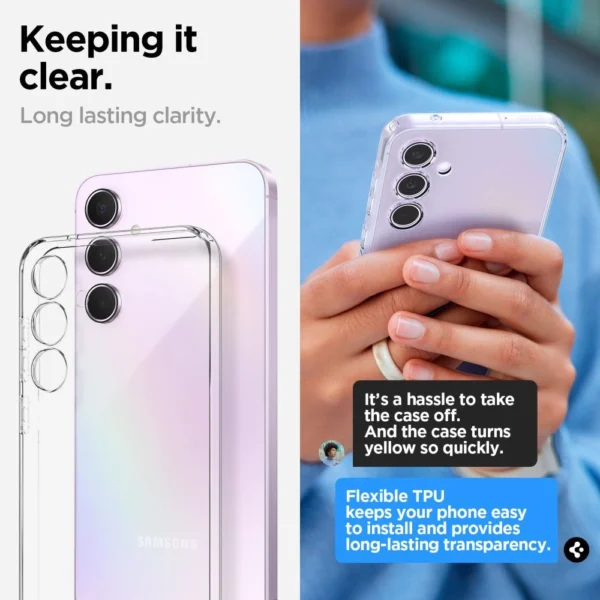 Spigen Liquid Crystal dėklas Samsung Galaxy A55 5G - permatomas - Image 20