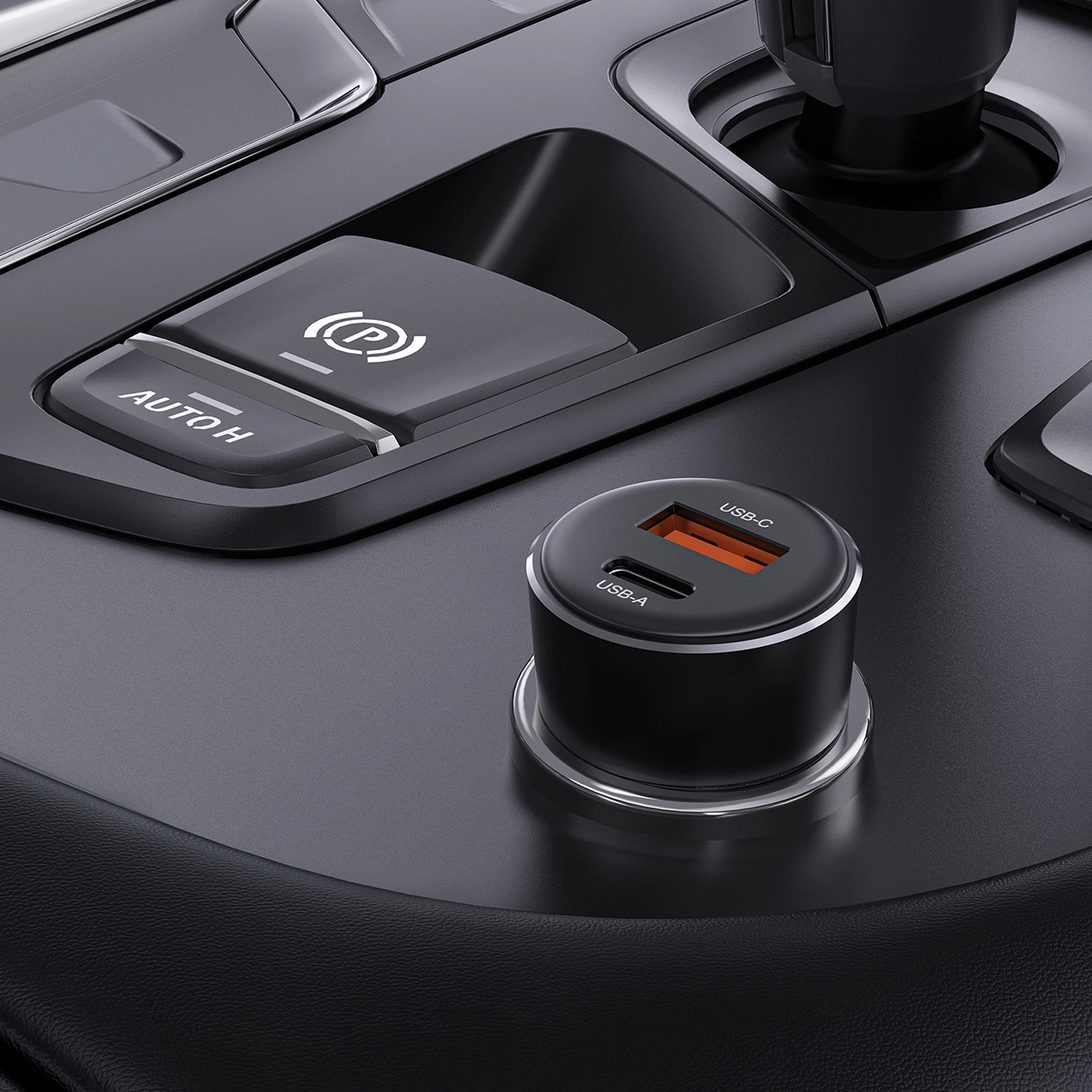 Acefast B12 automobilinis įkroviklis 60W USB-A / USB-C - juodas - Image 6