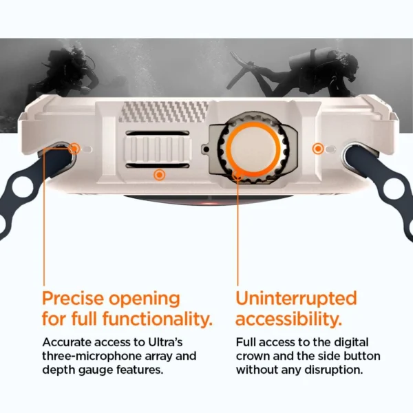 Spigen Rugged Armor dėklas Apple Watch Ultra 1 / 2 (49 mm) - smėlio spalvos - Image 15
