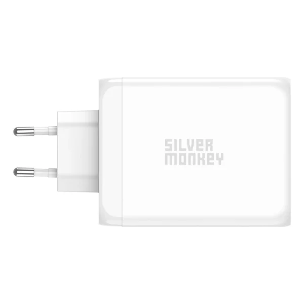 Silver Monkey SMA154 200W GaN įkroviklis 3x USB-C PD USB-A QC 3.0 - baltas - Image 3