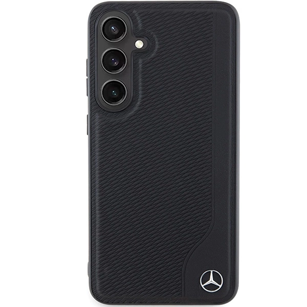 Mercedes Leather Debossed Line MagSafe dėklas Samsung Galaxy S24 - juodas - Image 3