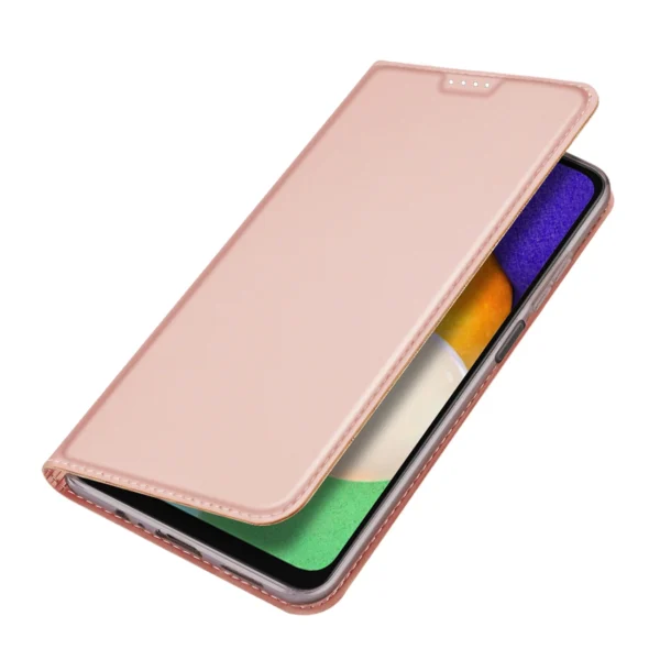 Dux Ducis Skin Pro dėklas Samsung Galaxy A14 4G / 5G su atverčiamu dangčiu, kortelių kišene ir stovu - rožinis - Image 4