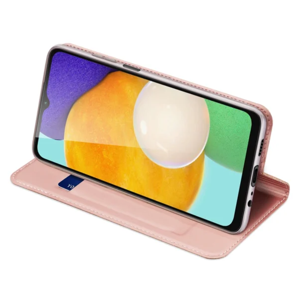 Dux Ducis Skin Pro dėklas Samsung Galaxy A14 4G / 5G su atverčiamu dangčiu, kortelių kišene ir stovu - rožinis - Image 5