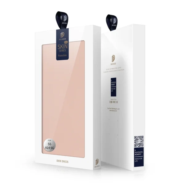 Dux Ducis Skin Pro dėklas Samsung Galaxy A14 4G / 5G su atverčiamu dangčiu, kortelių kišene ir stovu - rožinis - Image 6