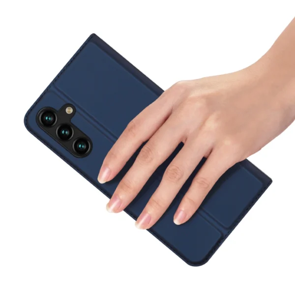 Dux Ducis Skin Pro dėklas Samsung Galaxy A14 4G / 5G su atverčiamu dangčiu, kortelių kišene ir stovu - mėlynas - Image 7