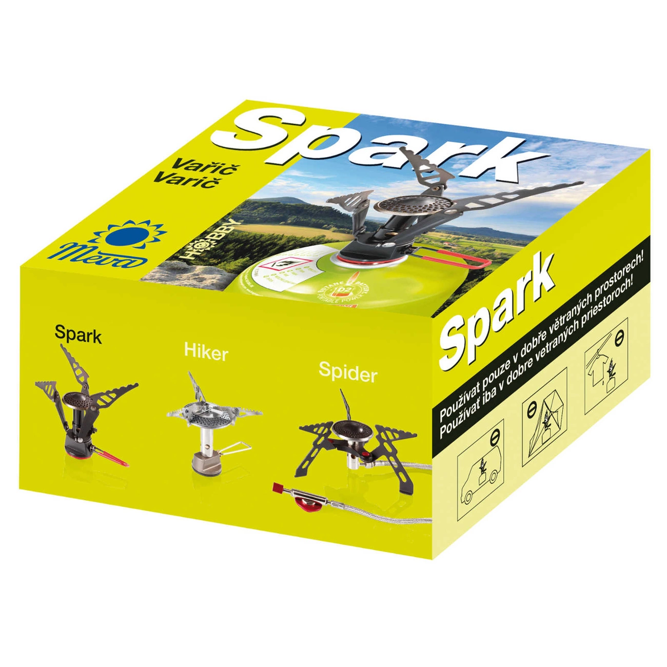 Lengviausia turistinė dujinė viryklė dujinėms kasetėms (vožtuvas arba srieginė jungtis) SPARK 80 g, 2,6 kW - Image 6