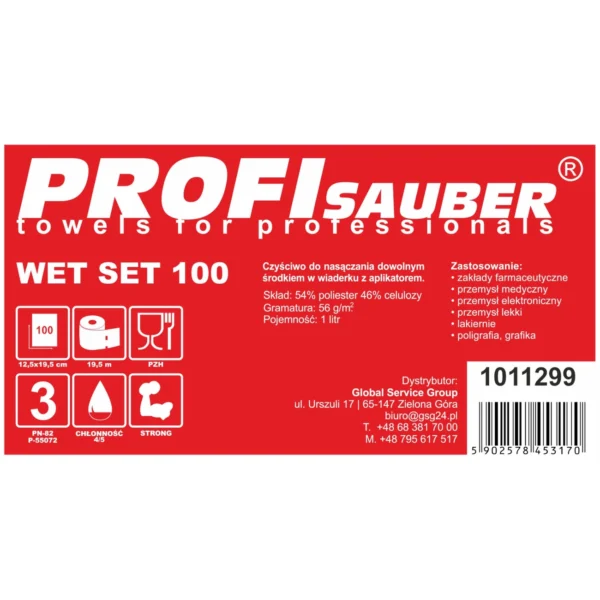 Skudurėliai kibire su ProfiSauber WET SET 100 dozatoriumi - Image 2