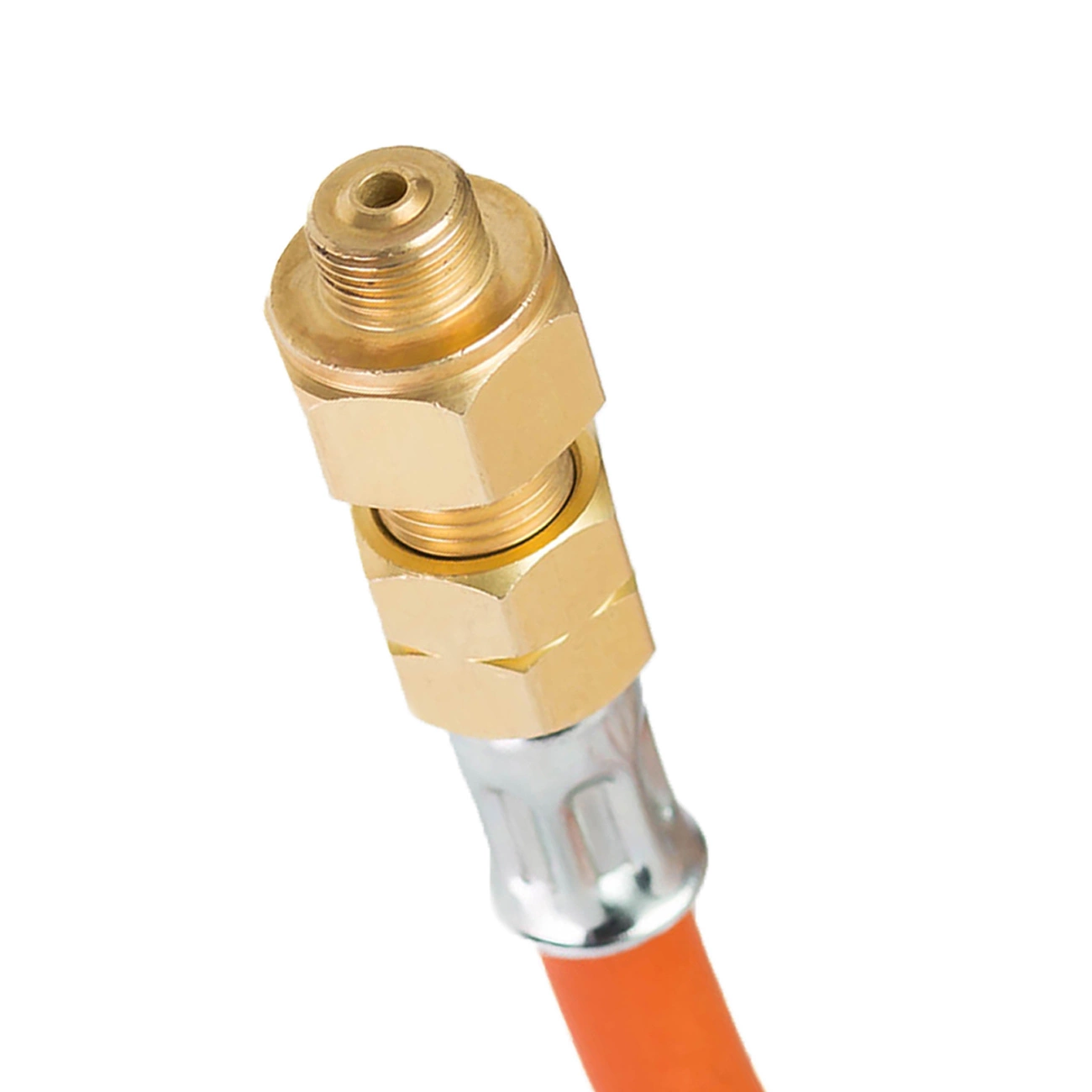 Redukcinė jungtis turistiniam dujų balionui G 3/8" L – 7/16" žarna 1,5 m - Image 3