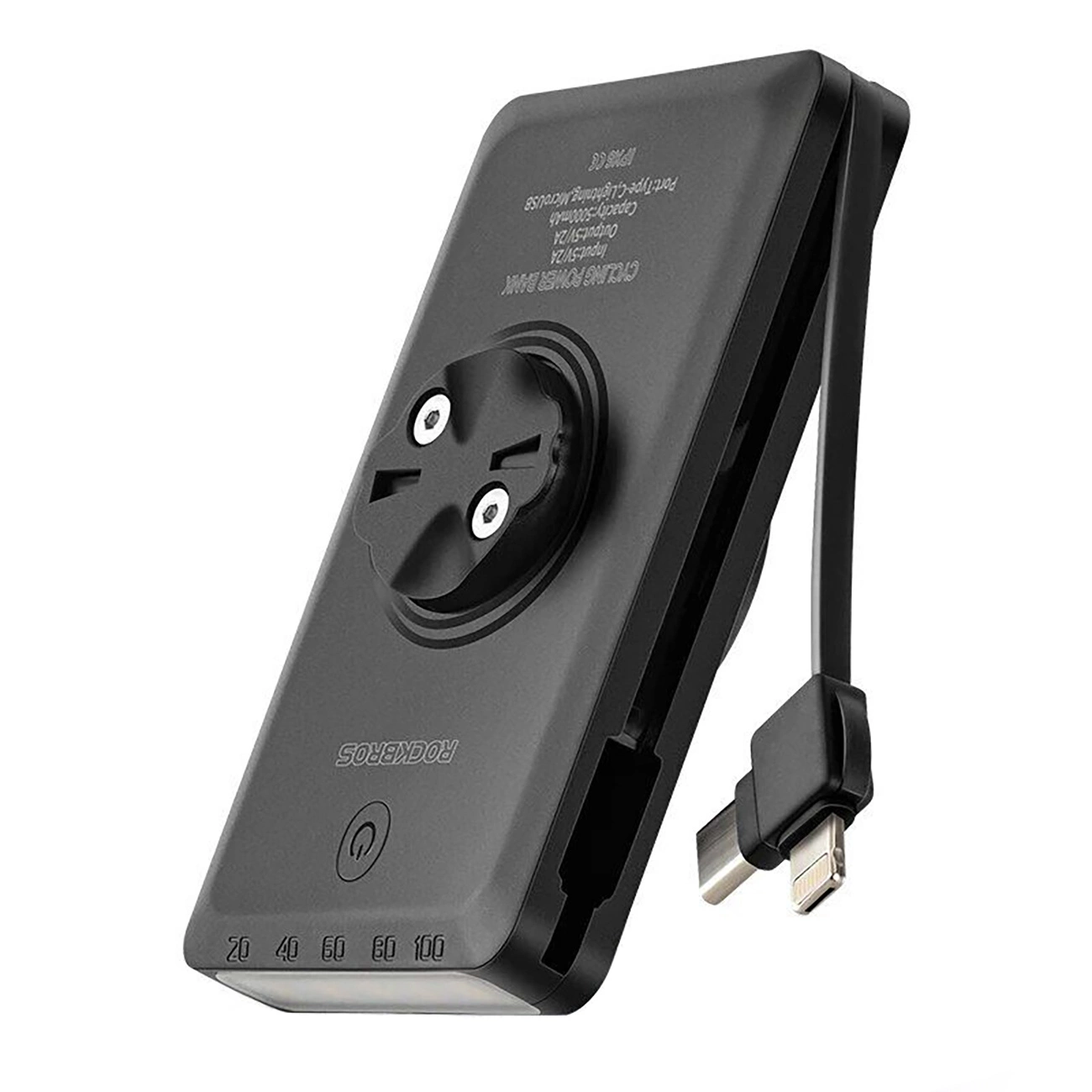 Rockbros JP008 priekinis dviračio žibintas su skaitikliu ir powerbank 5000 mAh, 150 lm, IPX6 – juodas - Image 4